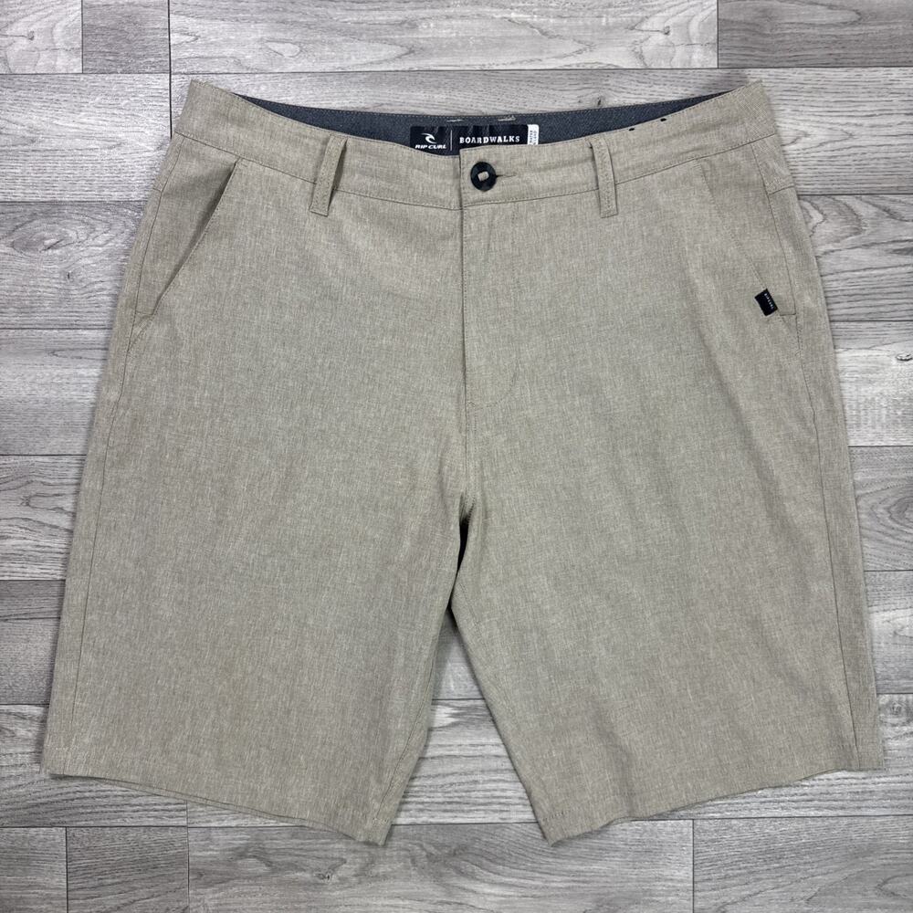 Rip Curl Phase 21" Boardwalks Hybrid Water Land Shorts Khaki sz 34